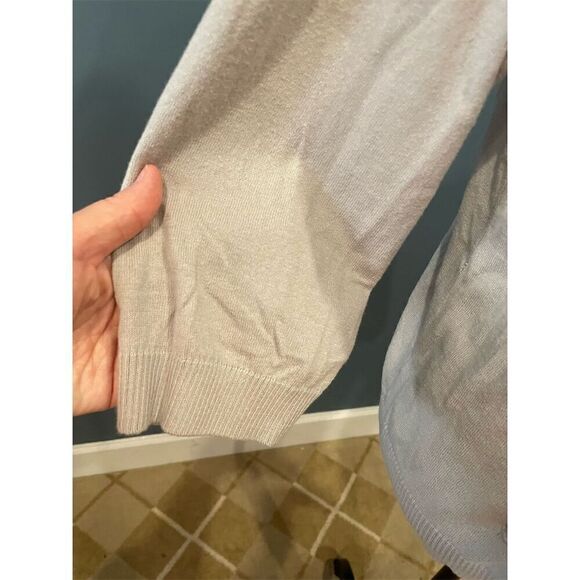 Ann Taylor Loft Women's XL Beige Floral Appliqué Cardigan Sweater - Picture 7 of 13